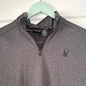 Spyder Charcoal Half-Zip Pullover - size small